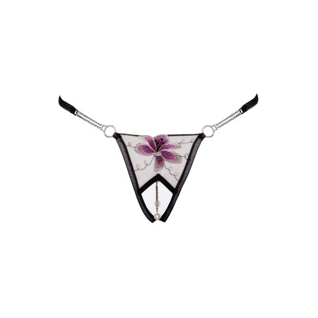 String ouvert Fleur brodée - Cottelli LINGERIE