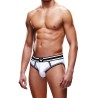 Slip ouvert blanc et noir - Prowler