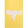 String dentelle dos lacé Blanc - Litolu Lingerie