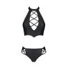 Bustier et string faux cuir Nancy - Passion
