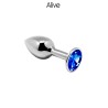 Plug métal bijou bleu L - Alive