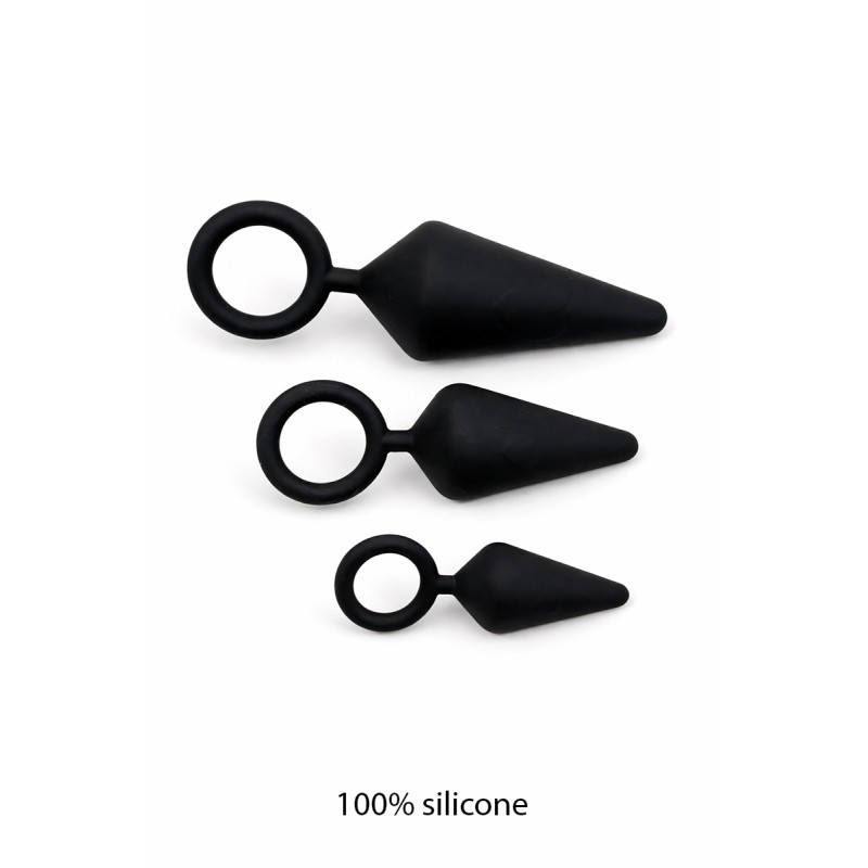 kit d'entrainement anal 3 plugs silicone - Litolu