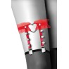 Jarretière rouge avec coeur
