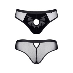 Slip type brésilien noir ouvert - Regnes