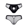 Slip type brésilien noir ouvert - Regnes