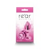 Plug bijou aluminium chromé rose M
