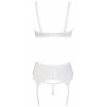Ensemble lingerie 3 pièces ouvert blanc - Cottelli Lingerie