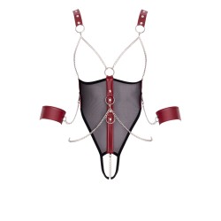 Body de bondage ouvert et seins nus - Cottelli Bondage