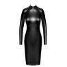 Robe fuseau Crystal F371 - Noir Handmade