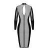 Robe fuseau Crystal F371 - Noir Handmade