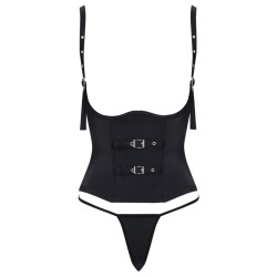 Ensemble corset seins nus noir - Cottelli PARTY 