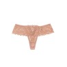String dentelle dos lacé Rose - Litolu Lingerie