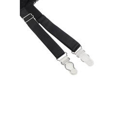 Porte-jarretelles et string Noir - Litolu Lingerie
