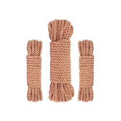 Coffret 3 cordes de bondage Premium - Rosy Gold