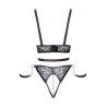Ensemble ouvert 3 pièces noires - Cotelli Bondage 