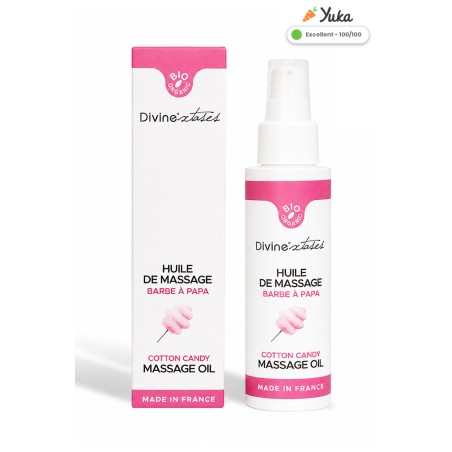 Huile de massage BIO barbe à papa - Divinextases