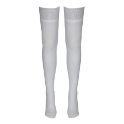 Bas autofixants blanc - Cotelli Legwear