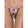 String ouvert Fleur brodée - Cottelli LINGERIE
