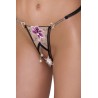 String ouvert Fleur brodée - Cottelli LINGERIE